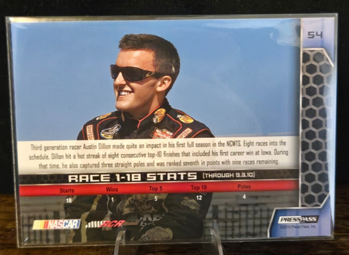 Press Pass - 2011 - Austin Dillon - #54 NASCAR - Card - Picture 2 of 2