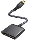 USB C HDMI Adapter: Type C Thunderbolt 3/4 to 2x4K@60Hz Hub, 8K@30Hz Splitter