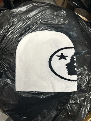*NEW* Mens White Black Hellstar Inspired Y2K Style Beanie- Ready To Ship!