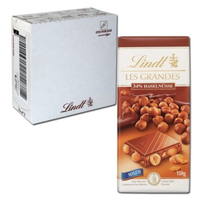 (34,90 /1kg) Lindt Les Grandes Noisette Lait, Schokolade, 150g 13 Tafeln