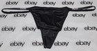 NEW Victoria's Secret Very Sexy Satin V-String Panty Thong Black Crystals XL VS — photo 1