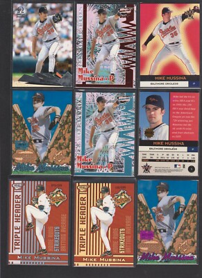 2000 PACIFIC REVOLUTION TRIPLE HEADER HOLOGRAPHIC SILVER #24 MIKE MUSSINA #/299
