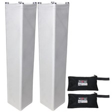 2 ProX 4.92FT White Lycra Cover Sleeves for Quad Truss Segments