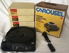 Eastman Kodak Carousel Custom 850H Slide Projector Complete Plus 3 Extra Trays