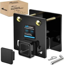 Nilight RV Bumper Hitch Receiver Fits for 4 inchX4 inch Square RV Rear Bumpers