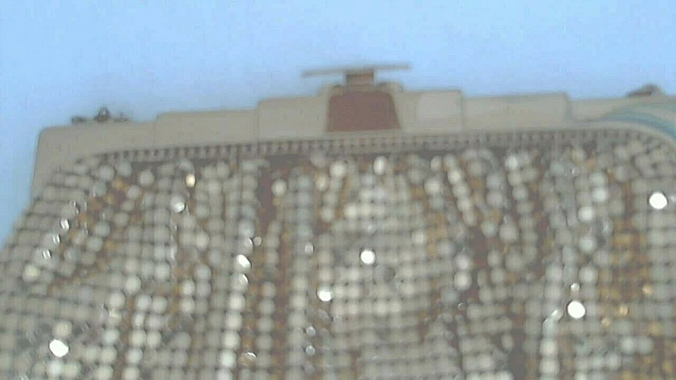 Auténtico bolso de malla Whiting And Davis vintage hecho en EE. UU. 1920 original Foto 3 de 4