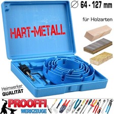 5-tlg Hartmetall Lochsäge Bohrkrone Holz PVC...