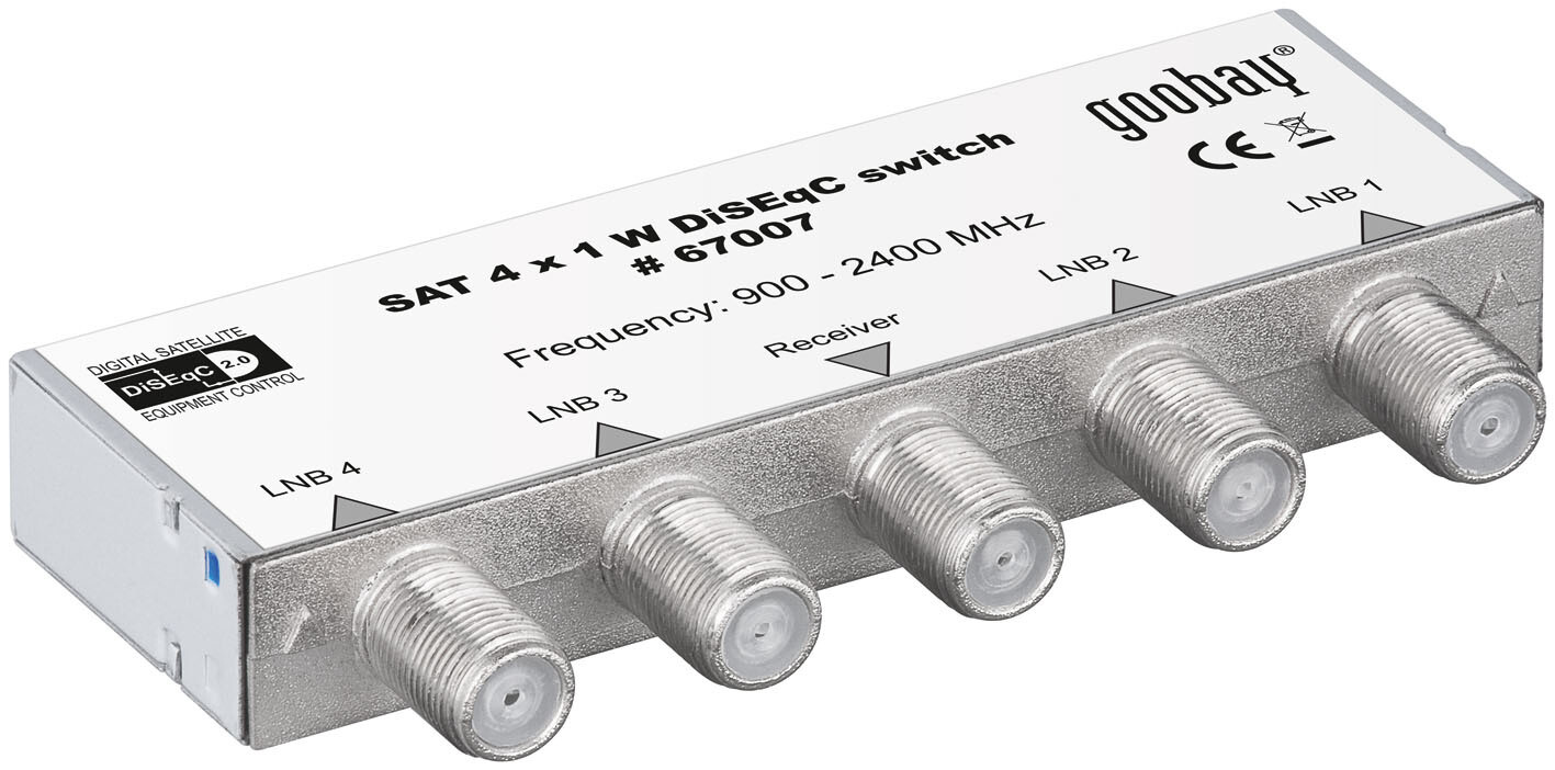 Diseqc 2.0 Umschalter 4x1; Sat Diseqc 2.0 Switch 4x1 W