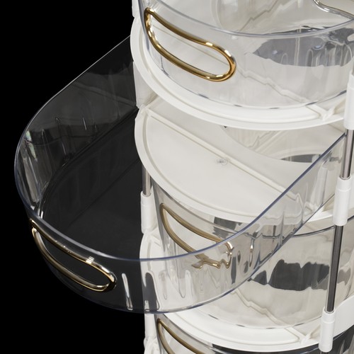 4 Drawer Plastic Storage Organizer Container Storage Rolling Cart For Bedroom - Picture 24 of 24