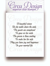 Clear Unmounted Wedding Verse Rubber Stamp WDVS09