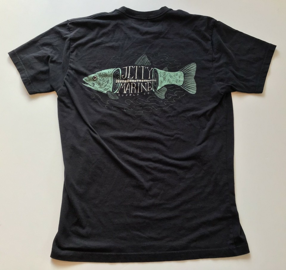 Jetty Marine Supply Co. TShirt, Black, Size Medium eBay