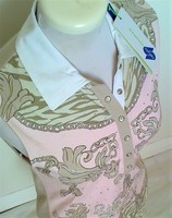 Golf Sale-ladies Daily Sports Pretty Print Shirt-uk 10(s)last One-unusual Design Golf Sale-ladies Daily Sports Pretty Print Shirt-uk 10(s)last One-unusual Design