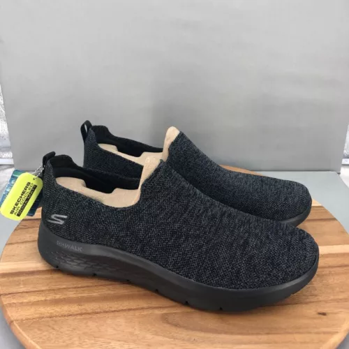 Skechers Go Walk Slip On Walking Shoes Mens 13 Black Knit Comfort Cushion
