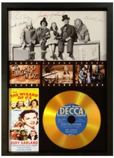 'WIZARD OF OZ' JUDY GARLAND SIGNED PHOTO GOLD DISC COLLECTABLE MEMORABILIA GIFT