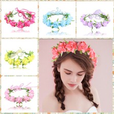 Adjustable Women's Leave Flower Headband Crown Garland Wreath Wedding Festival  