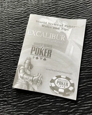 World Series Poker Rules Tips Booklet ONLY Excalibur Electronics 2004