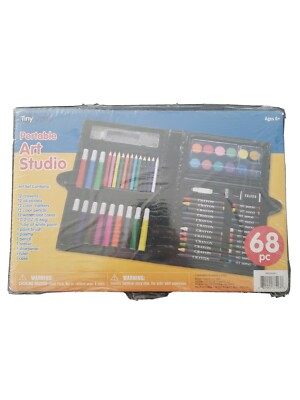 Tiny Cafts Portable Art Studio 68 Pc Set