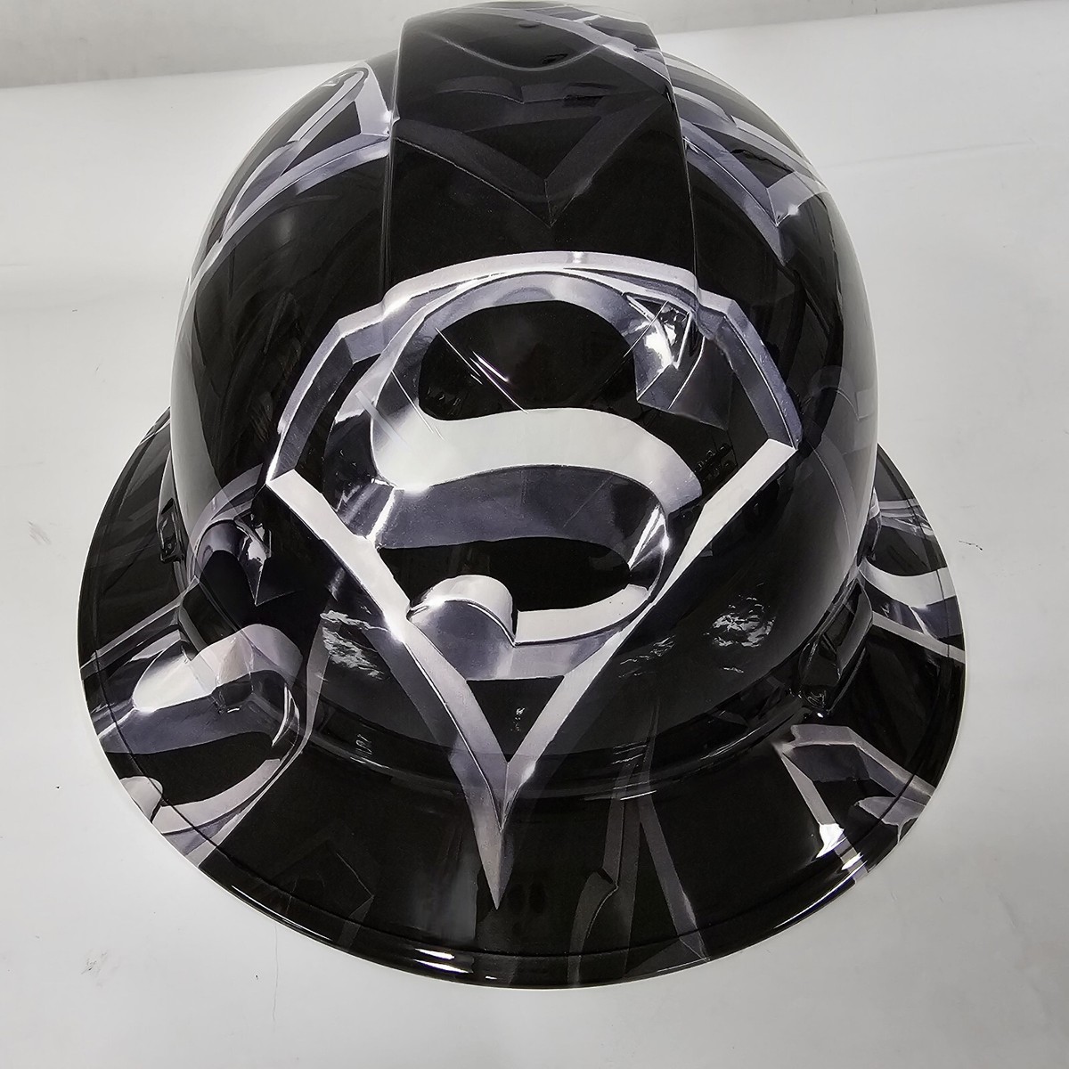 full brim hard hat custom hydro dipped IN MAN OF STEEL SUPERMAN NEW