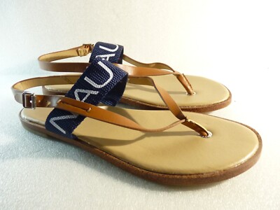 Nautica Women Shoes sandals Tan Flip Flop Flat Size SKU