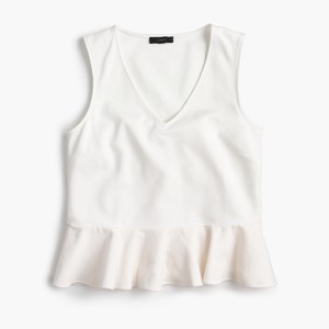 j crew white peplum top