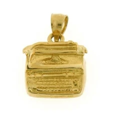 New 14k Yellow Gold Typewriter Pendant