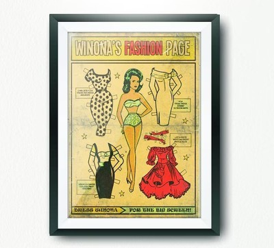 Winona - Vintage Comic 'Paper Doll' Limited Edition Print / Poster