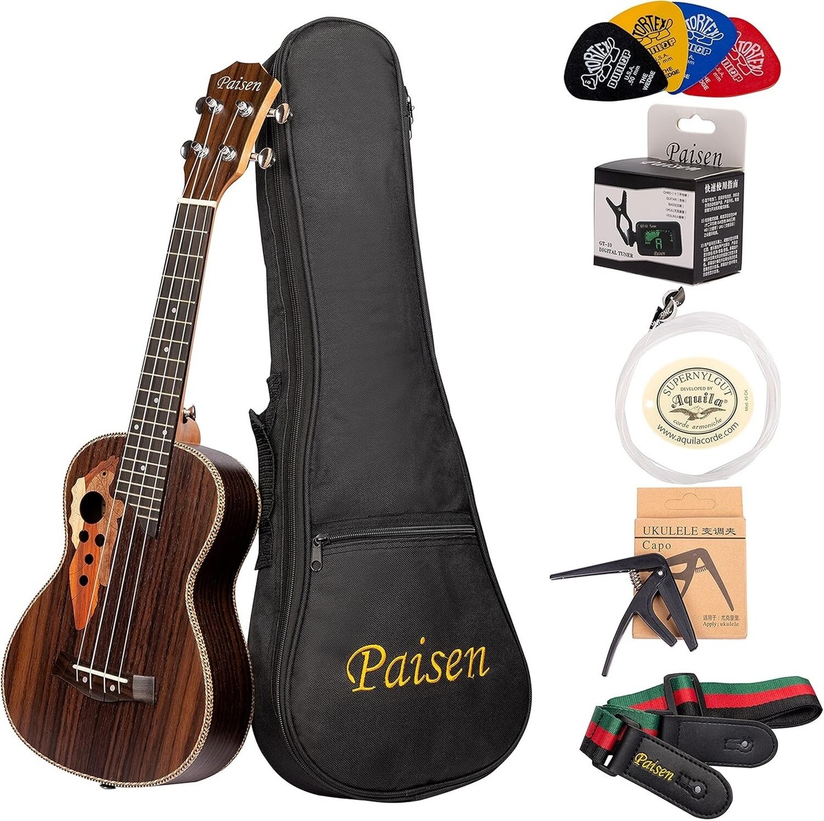 Paisen 23-inch Concert Ukulele Rosewood Professional Pickup