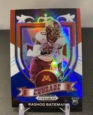 Rashod Bateman 2021 Prizm Draft Picks Rookie RC CRUSADE RED WHITE BLUE #166