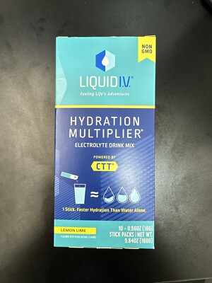Liquid I.V. 10 Pack Lemon Lime Electrolyte Drink Mix Powder Hydration Multiplier