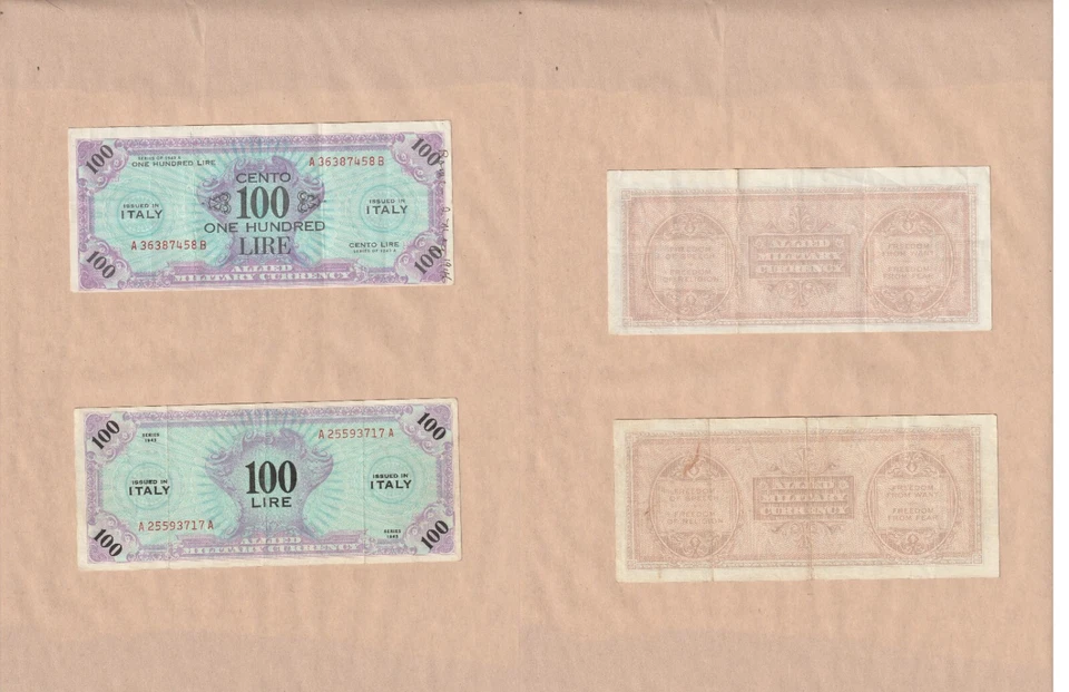 1943 Lot of 11 Allied Military Currency Italy 1943 & 1943 A Series - Image 2 of 4