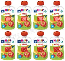 8 HIPP Organic Strawberry Banana in Apple Puree Dessert from 4 Months 100g 3.5oz