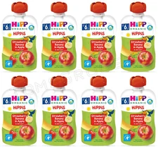 8 HIPP Organic Strawberry Banana in Apple Puree Dessert from 4 Months 100g 3.5oz