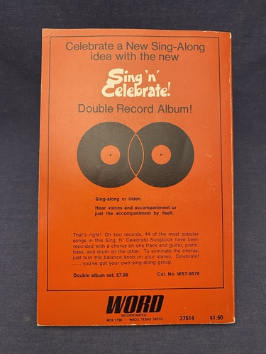 1971 Sing N Celebrate WORD Publishing Vintage Christian Music Book Songs Hymn PB - Picture 4 of 9