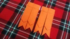 TC Men’s Kilt Sock Flashes Orange Tartan/Scottish Kilt Hose Flashes Orange
