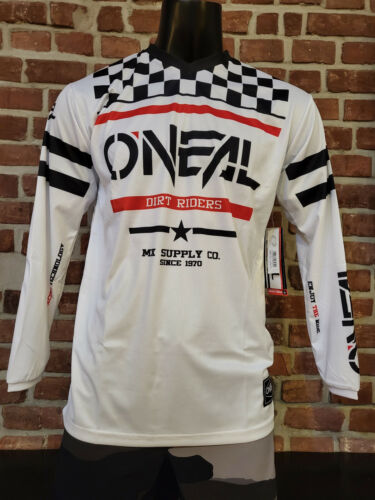 O'Neal ELEMENT Jersey SQUADRON V.22 White/Black MTB Shirt  - Picture 1 of 4
