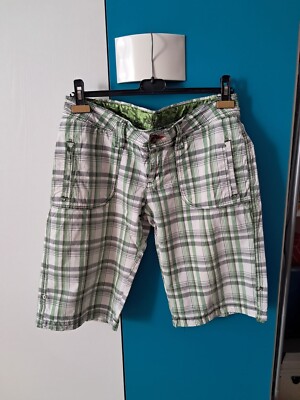 Fish3one Plaid Bermuda Shorts Size L Equals a 46 Lace Up To Fit