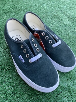 suede vans green