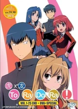 Toradora! Complete Vol.1-25 END + OVA + Special DVD (Anime) (English Dub)