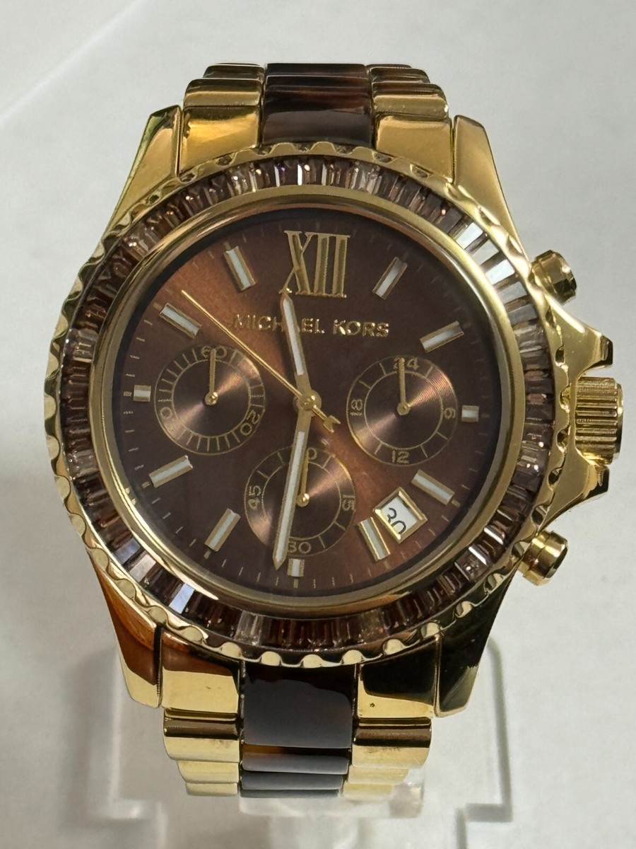 MICHAEL KORS MK5871 クロノグラフ 時計 Michael Kors Glitz and Glamour Chronograph Brown Dial Ladies Watch