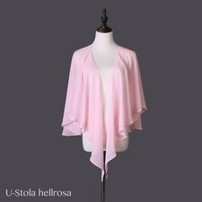 U-Form Stola Schal Jacke Bolero Hochzeit Party chiffon für Sommer  
