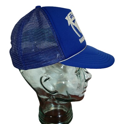 Vtg 1980s Hawaii Hang Loose Shaka Blue Foam Snapback Trucker  display picture 3