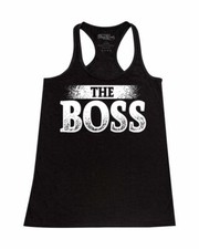The Boss Racerback Tank Top Funny Matching Couples Family Hustler CEO Tee