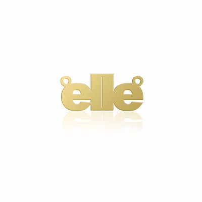 10K Massiv Gelbgold Personalisiert Individuell Name Anhänger - Alphabet Halskette Charm