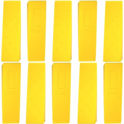10 Pack 10'' Tree Felling Wedge Logging Bucking Falling ABS Plastic (Yellow)