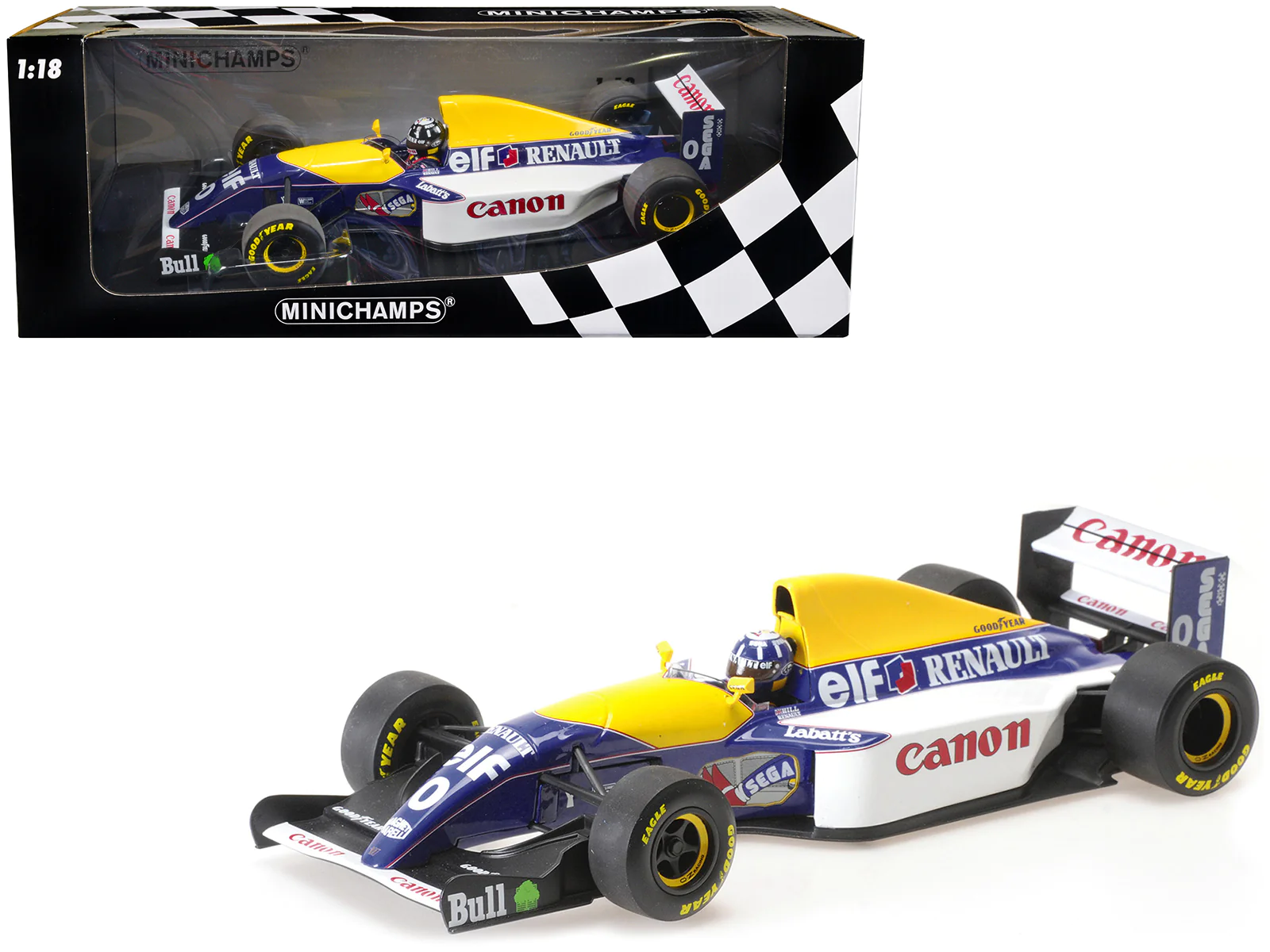 Williams Renault FW15C Damon Hill F1 1/18 Diecast Model 3rd Place Canon Livery