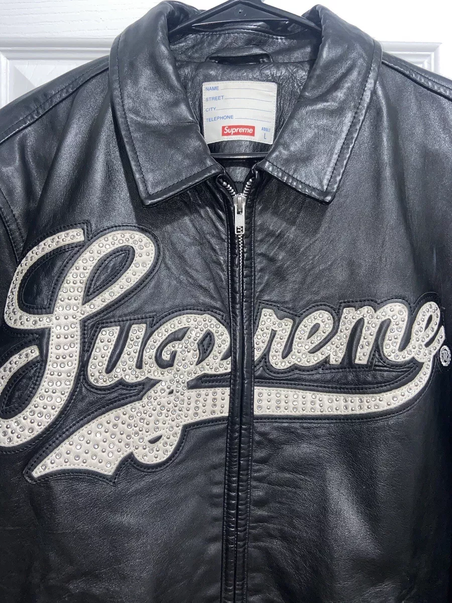 Supreme Uptown Studded Varsity Leather Jacket SS16