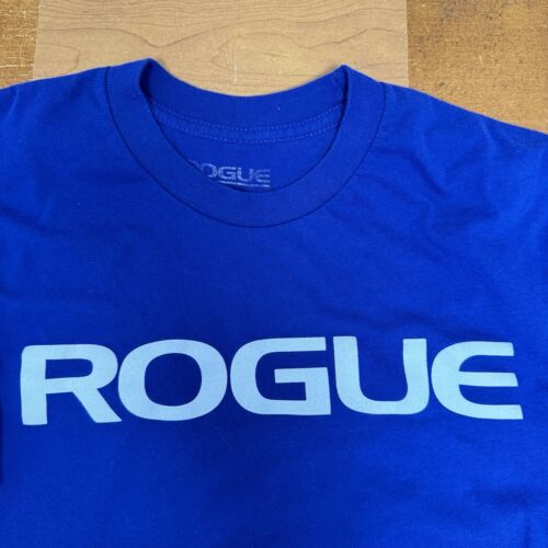 Rogue Fitness Shirt Herren mittelblau kurzarm Gym Workout Training - Bild 3 von 9
