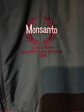 Windbreaker Vintage 1996 Monsanto Jacket Retro Embroidered Antique Coat Unique 