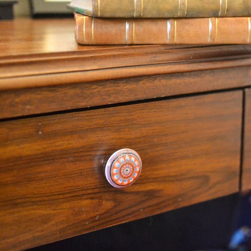 ⭐ 10 x Round Multicoloured Mix Ceramic Knobs Door Handle Cabinet Drawer Cupboard - Picture 6 of 15