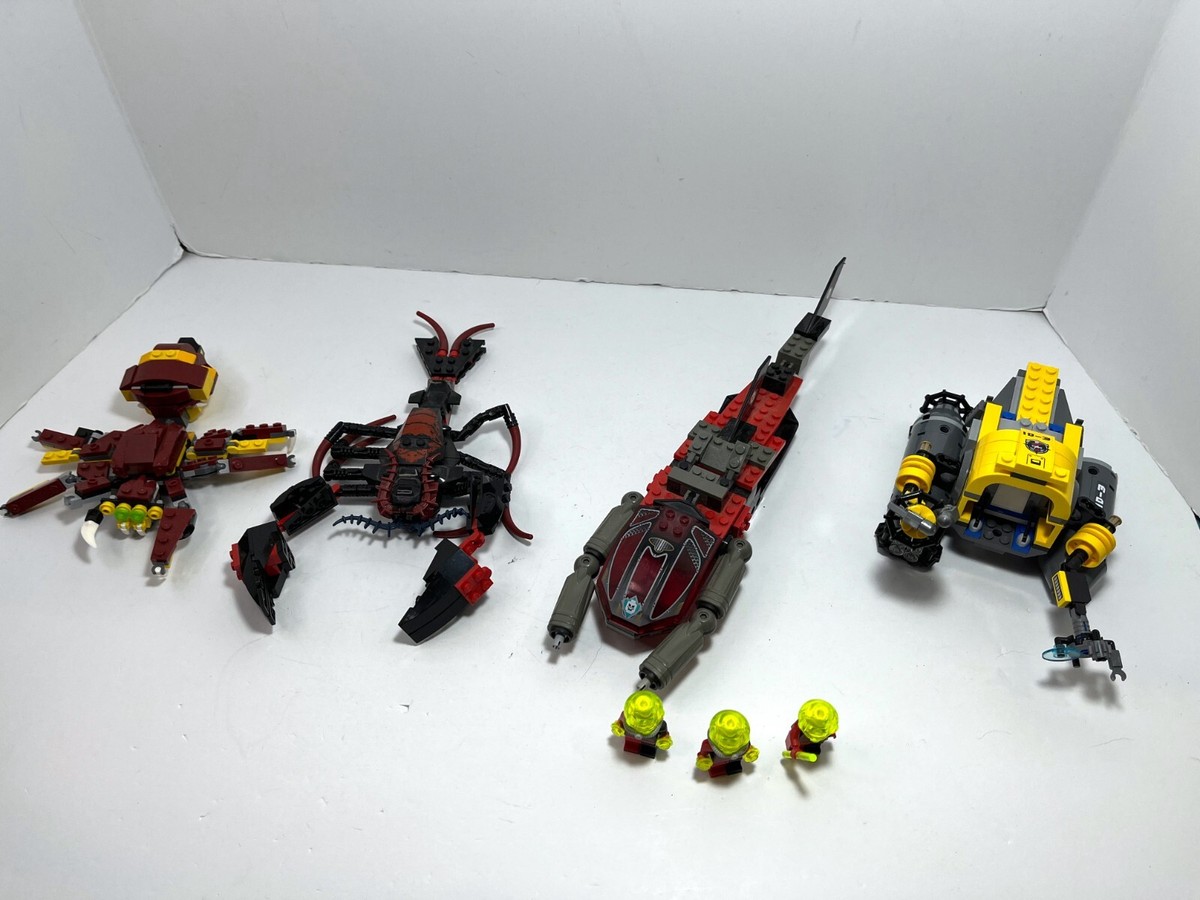 LEGO Sub LOT: Ogel Sub Shark 4793 + Deep Sea Sub 60092 + lobster